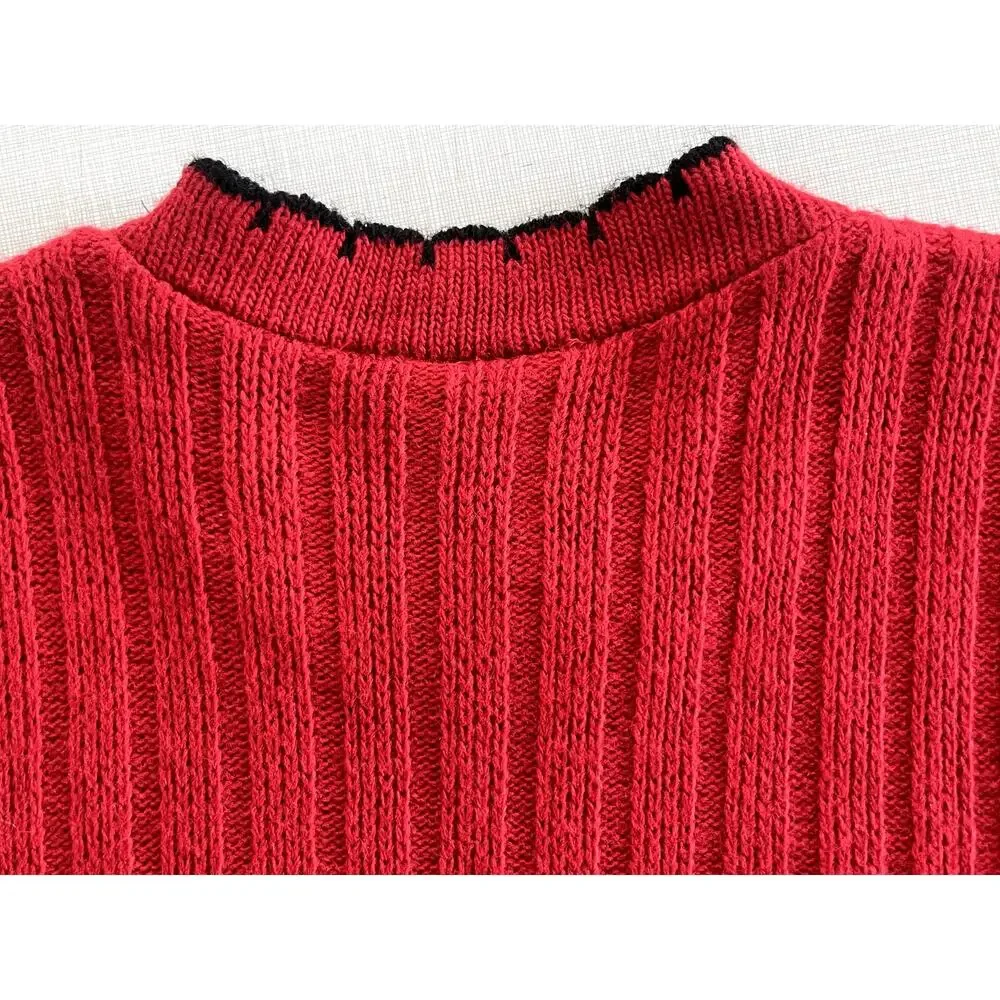 Arielle Sz S Vintage Teddy Bear Sweater Red Holiday Christmas Ugly 90's Kidcore